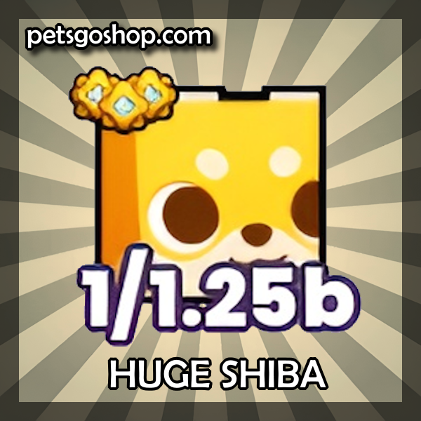 An image of a Huge Shiba pet in the popular ROBLOX game Pets GO.